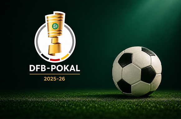 Pallone da calcio e logo DFB-Pokal