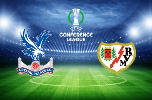 Logo Crystal Palace, logo Rayo Vallecano e logo Conference League
