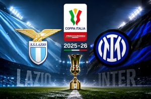Logo Lazio, logo Inter e logo Coppa Italia 2025-26