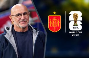 Luis de la Fuente Castillo, logo Spagna, logo Mondiali FIFA 2026