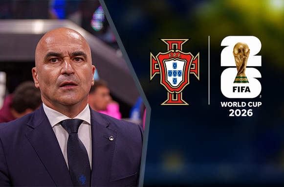 Roberto Martinez, logo Portogallo, logo Mondiali FIFA 2026