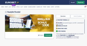 La promo scommesse ReadyBet Mondiali di Eurobet