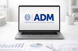 Laptop con logo ADM