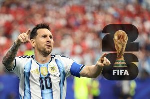 Lionel Messi e logo FIFA Mondiali 2026