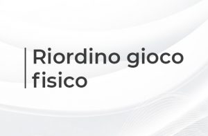 Scritta Riordino gioco fisico
