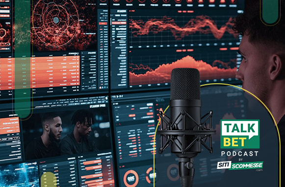 Schermi con dati e logo TalkBet