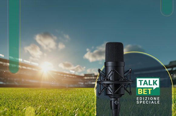 Campo da calcio, logo TalkBet Edizione Speciale