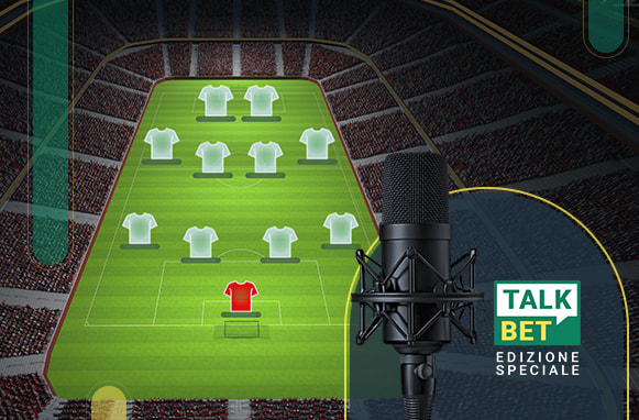 Schema di calcio, logo TalkBet Edizione Speciale