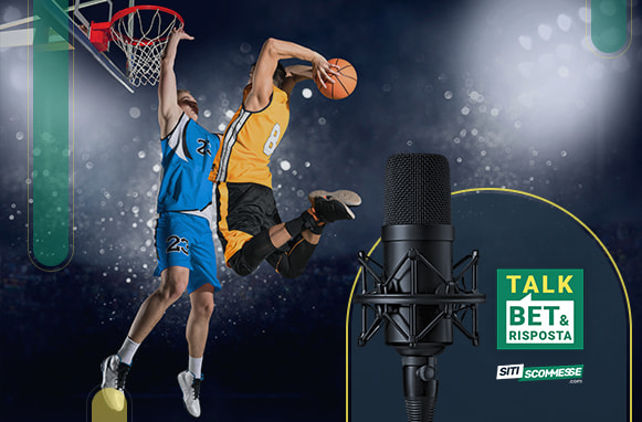 Giocatori di basket, logo TalkBet&Risposta