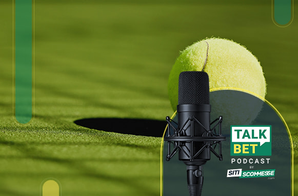 Pallina da tennis su erba, logo TalkBet