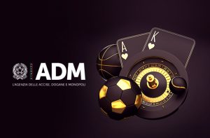 Logo ADM, palloni, carte e roulette