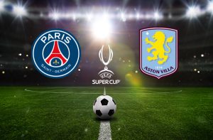 Logo PSG, Aston Villa e Supercoppa UEFA