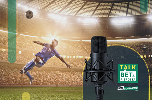 Giocatore in azione, logo TalkBet&Risposta