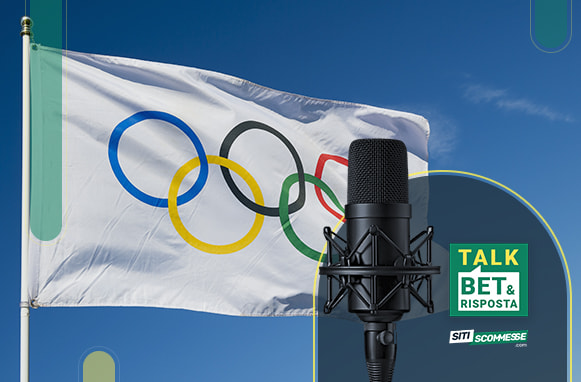 Bandiera Olimpiadi e logo TalkBet&Risposta