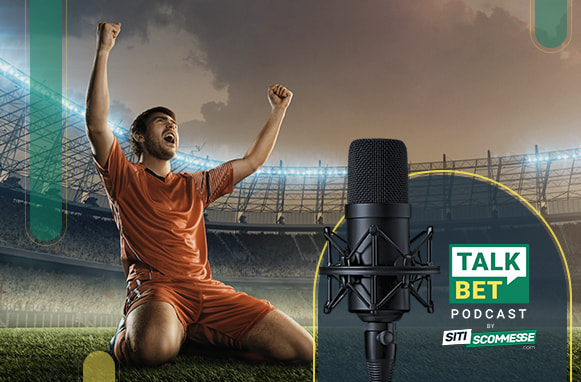 Giocatore che esulta, logo TalkBet