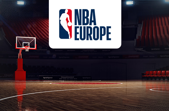 Logo NBA Europe, campo di basket