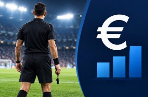 Arbitro, logo euro con grafico