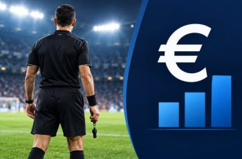 Arbitro, logo euro con grafico